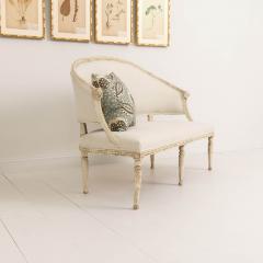 19th c Swedish Gustavian Style Settee with Lion Heads in Original Paint - 3693513