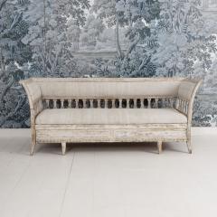 19th c Swedish Gustavian Trundle Daybed in Original Paint - 4539107