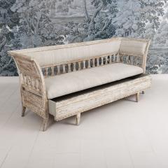 19th c Swedish Gustavian Trundle Daybed in Original Paint - 4539114