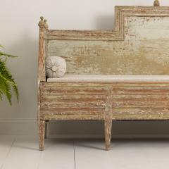 19th c Swedish Late Gustavian Sofa Bench in Original Paint - 3655453