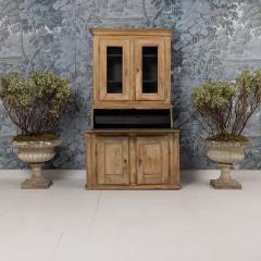 19th c Swedish Two Part Vitrine Secretary in Original Paint - 4147328