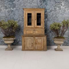 19th c Swedish Two Part Vitrine Secretary in Original Paint - 4147329