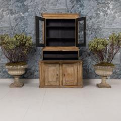 19th c Swedish Two Part Vitrine Secretary in Original Paint - 4147330