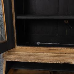 19th c Swedish Two Part Vitrine Secretary in Original Paint - 4147333
