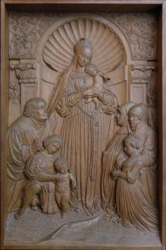 19th century Bas Relief by Peter Nocker after Hans Holbeins Darmstadter Madonna - 740469