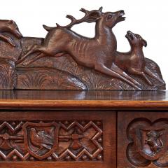 19th century English carved oak cabinet - 3326225