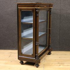 19th century English inlaid display cabinet - 4363632