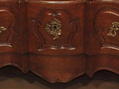 19th century French Arbalette Louis XV Walnut 3 Drawer Commode - 779153