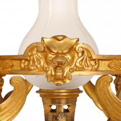 19th century French Empire style gilt bronze chandelier - 4239122