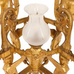 19th century French Empire style gilt bronze chandelier - 4239126