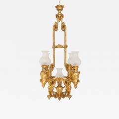 19th century French Empire style gilt bronze chandelier - 4242084