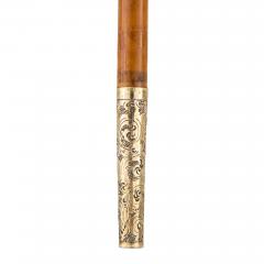 19th century French agate lapis lazuli and gold cane - 4015024