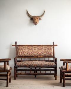 19th century French bamboo Garden Set - 4557031