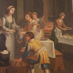 19th century French painting genre scene with wedding - 4111066