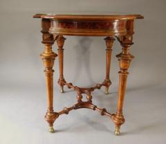 19th century French walnut centre table - 4787602