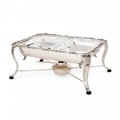 19th century German sterling silver chafing dish - 3949692