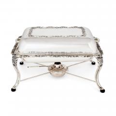 19th century German sterling silver chafing dish - 3949693