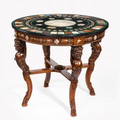 19th century Italian micro mosaic and specimen marble top centre table - 756360