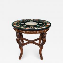 19th century Italian micro mosaic and specimen marble top centre table - 758181