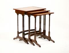 19th century Mahogany Inlaid Top Decorated Stacking Tables - 3338038