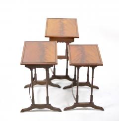 19th century Mahogany Inlaid Top Decorated Stacking Tables - 3338045