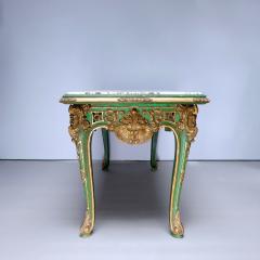 19th century console painted and gilded carved wood - 4316560