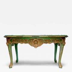 19th century console painted and gilded carved wood - 4319676