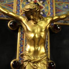 19th century gilded bronze crucifix signed Barbedienne - 3927246