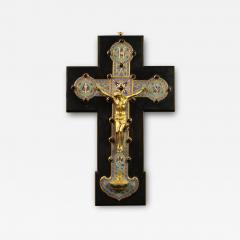 19th century gilded bronze crucifix signed Barbedienne - 3931029