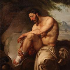 19th century neoclassical painting Wounded Philoctetes - 4094085