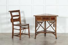 19thC Bamboo Chinoiserie Corner Table - 3148655