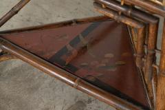 19thC Bamboo Chinoiserie Corner Table - 3148658