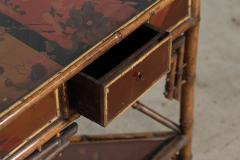 19thC Bamboo Chinoiserie Corner Table - 3148659
