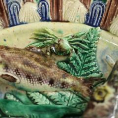 19thC Barbizet Palissy Majolica Fish Platter - 2889799
