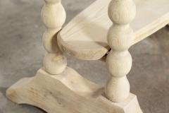 19thC Bleached English Pine Bobbin Side Table - 3200272