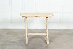 19thC Bleached English Pine Bobbin Side Table - 3200275