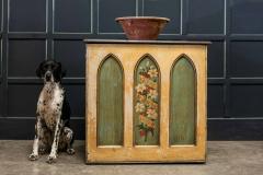 19thC Decorative Painted Chapel Cupboard - 1946499