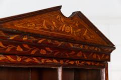 19thC Dutch Mahogany Marquetry Inlaid Display Cabinet - 2831522