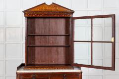 19thC Dutch Mahogany Marquetry Inlaid Display Cabinet - 2831524