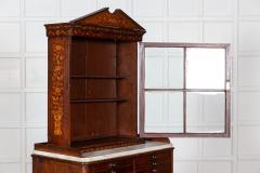 19thC Dutch Mahogany Marquetry Inlaid Display Cabinet - 2831526