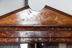 19thC Dutch Mahogany Marquetry Inlaid Display Cabinet - 2831530