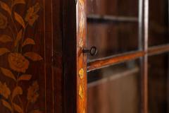 19thC Dutch Mahogany Marquetry Inlaid Display Cabinet - 2831532