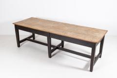 19thC English 3 Plank Oak Refectory Table - 2047829