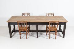 19thC English 3 Plank Oak Refectory Table - 2047832