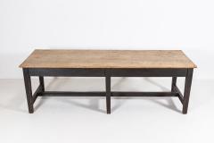 19thC English 3 Plank Oak Refectory Table - 2047833