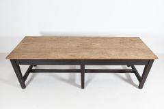 19thC English 3 Plank Oak Refectory Table - 2047834