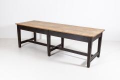 19thC English 3 Plank Oak Refectory Table - 2047835