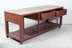 19thC English Bakers Prep Table Kitchen Island - 2642869