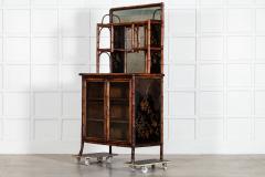 19thC English Bamboo Lacquered Chinoiserie Cabinet - 4220607