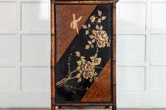 19thC English Bamboo Lacquered Chinoiserie Cabinet - 4220613